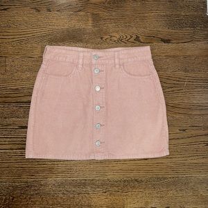 Pacsun Corduroy Button-Down Skirt
